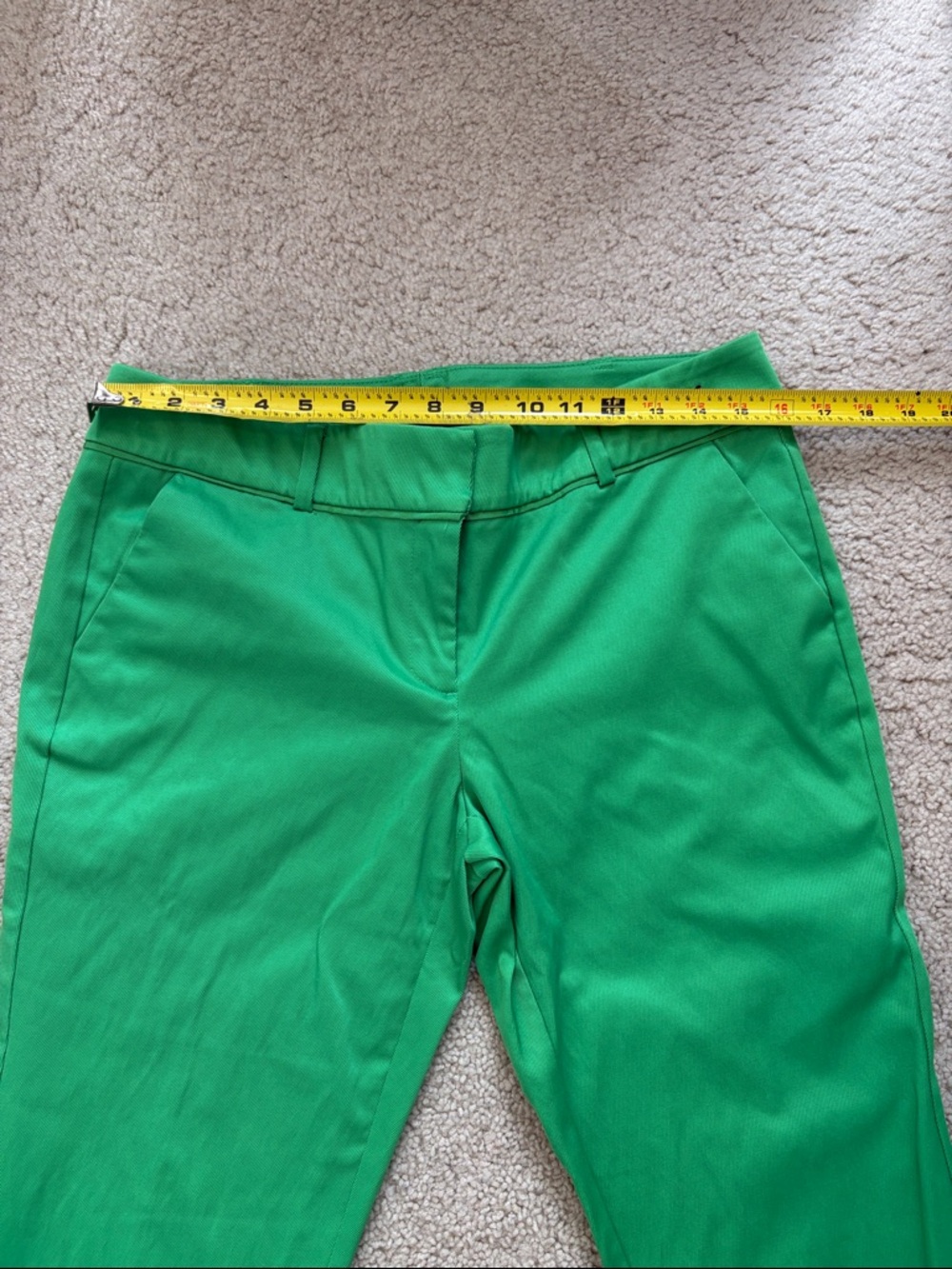 New York & Company Bright Green Cropped Pants - Picture 4 of 8